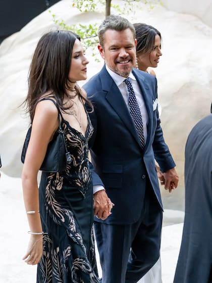 Isabella, acompañando a su padre en la première de La Odisea en Nueva York