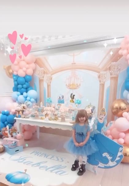 Isabella, en su cumpleaños de cuatro. Crédito: Instagram