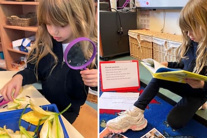 Isabella también fue protagonista de la jornada y mostró qué actividades realiza en el colegio