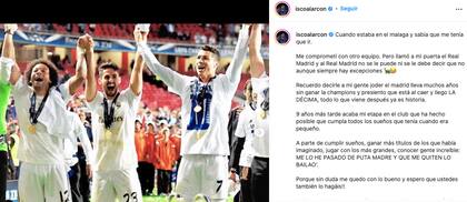 Isco Alarcón se despidió del Madrid y no se olvidó del reciente rechazo de Mbappé