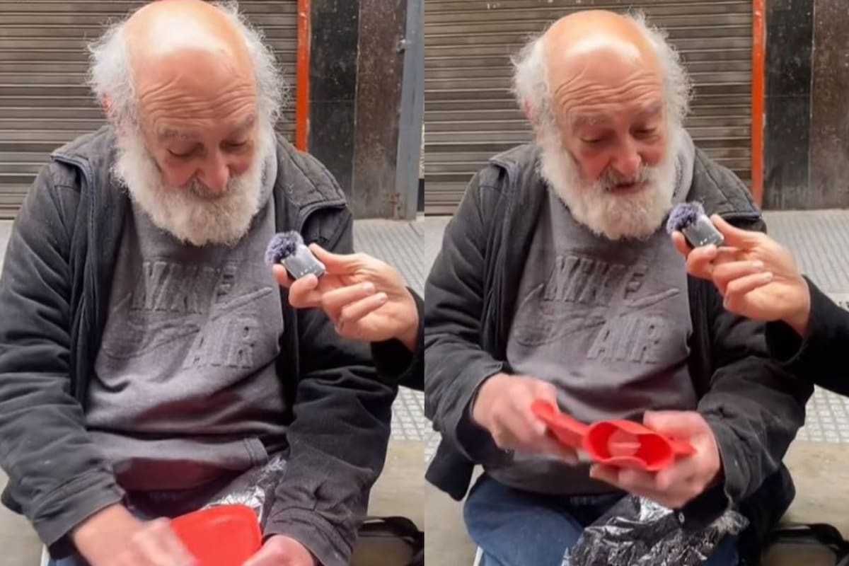 Isidoro, un hombre que vive en situación de calle y deslumbró en TikTok