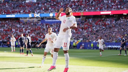 Ismael Saibari (11) abrió el marcador a los dos minutos para Marruecos ante Escocia, en Boston