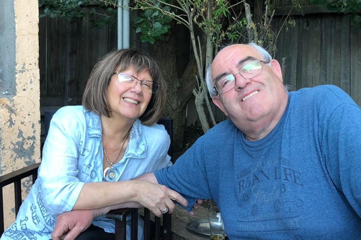 Isolda Benitez y Vicente Bull, en el paraje Las Horquetas, Santa Cruz