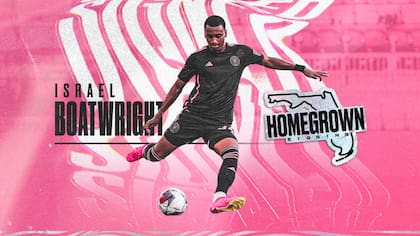 Israel Boatwright, defensor de 19 años del Inter Miami, es una de las promesas del club.