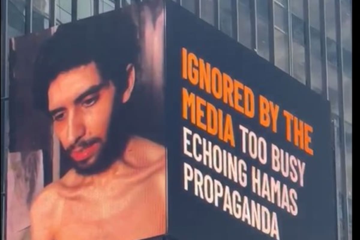 Israel difundió en Times Square el video del rehén Evyatar David