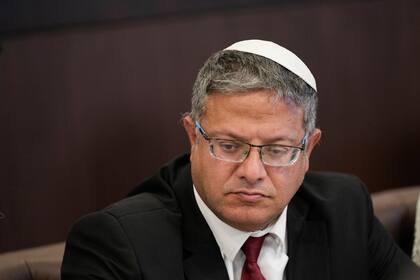 Itamar Ben-Gvir asiste a una reunión semanal de gobierno en Jerusalén, el 10 de septiembre de 2023