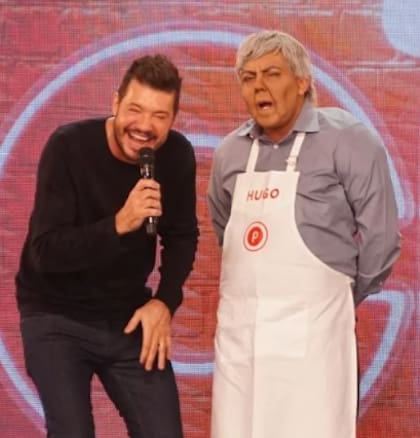 Iván Ramírez, en la piel de Hugo Moyano junto a Marcelo Tinelli