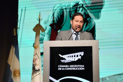 Iván Szczech, presidente de la Cámara Argentina de la Construcción, durante la convención anual de la entidad