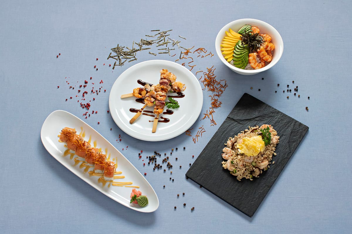 Iwao Komiyama prepara los langostinos de diferentes maneras, todas con la impronta de Japón.