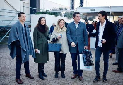 Izq a der Yamil Santoro, García Moritán e Iguacel rural de palermo