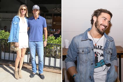 Izquierda: Delfina Blaquier, con riguroso vestidito blanco, botas cammel y campera de jean, junto a su marido, Nacho Figueras, con una clásica chomba en el Abierto de Polo de Palermo. Derecha: Nico Francella, también con campera de jean, remera y una sonrisa que nos enamoró