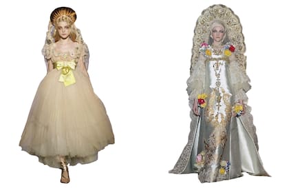 Izquierda: Jean Paul Gaultier. Derecha: Christian Lacroix