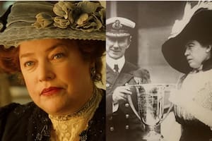 Izquierda. La actriz Kathy Bates, quien se puso en la piel de Margaret Brown en la película Titanic. Derecha. La mujer fue una de las sobrevivientes del naufragio (FOTO: 20th Century Fox / National Endowment for the Humanities)