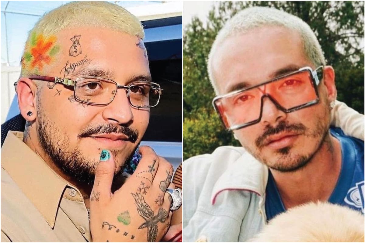 J Balvin señaló, entre risas a Nodal, por copiar su look y en redes sociales no perdieron la oportunidad de encender la discusión