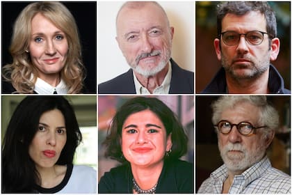J. K. Rowling, Arturo Pérez-Reverte, Gonzalo Garcés, Victoria Liendo, Lucia Etxebarria y Marcelo Gioffré