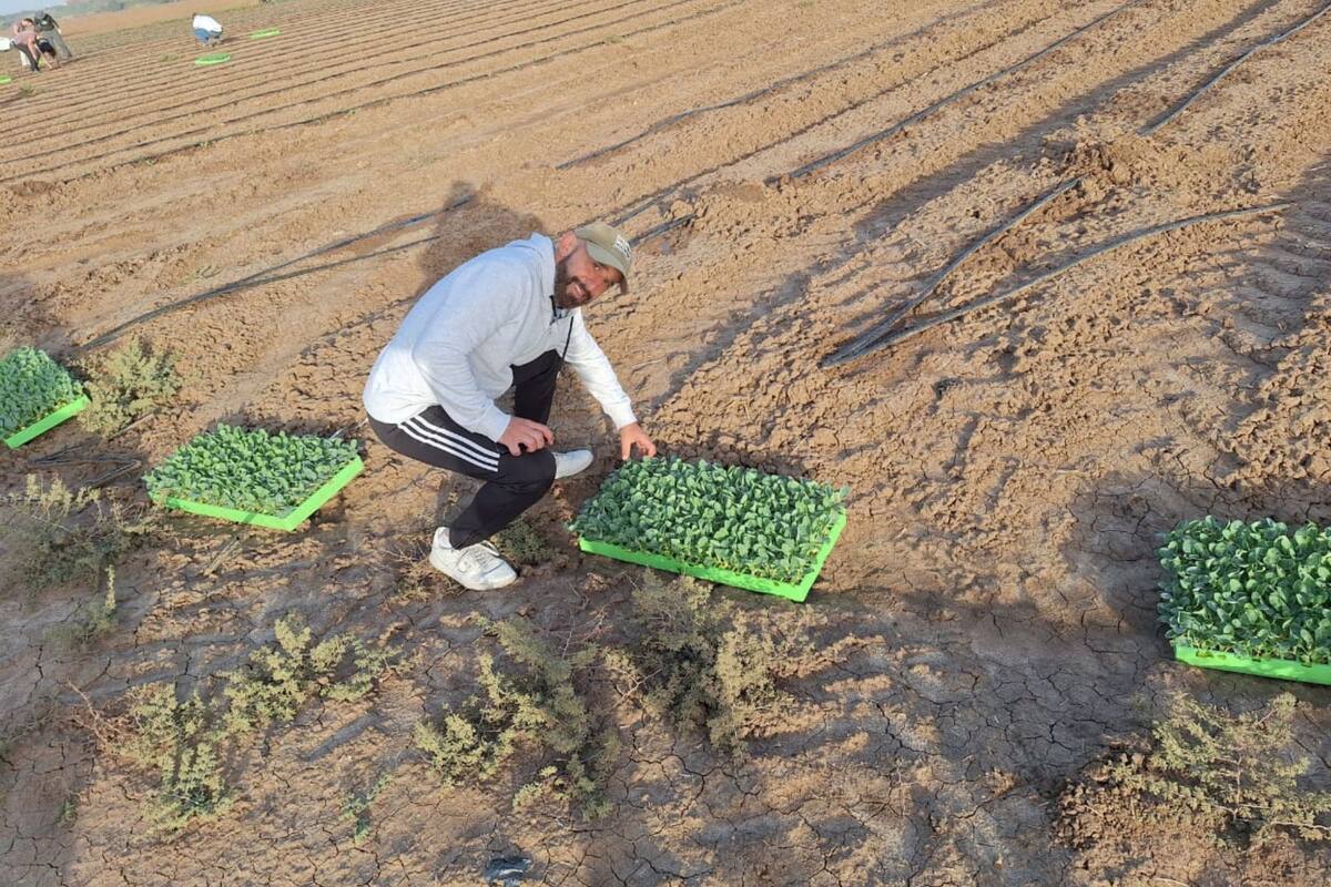 Jabito aprovechó su viaje a Israel para trabajar la tierra