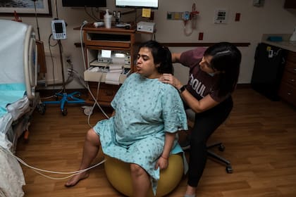 Jacinta Lagos, en plena actividad como doula