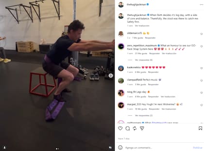 Jackman compartió en sus redes sociales la intimidad de su intenso entrenamiento en el gimnasio (Foto: Instagram @thehughjackman)