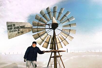 Jacobo Rodríguez, en la estancia El Chiripá en 1995. Amigo de la familia Nuñez