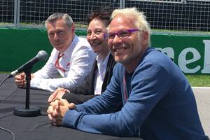 Jacques Villeneuve en Montreal, con su madre ANn