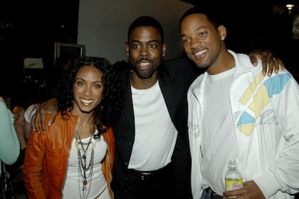 Jada Pinkett, Chris Rock y Will Smith, en tiempos más felices