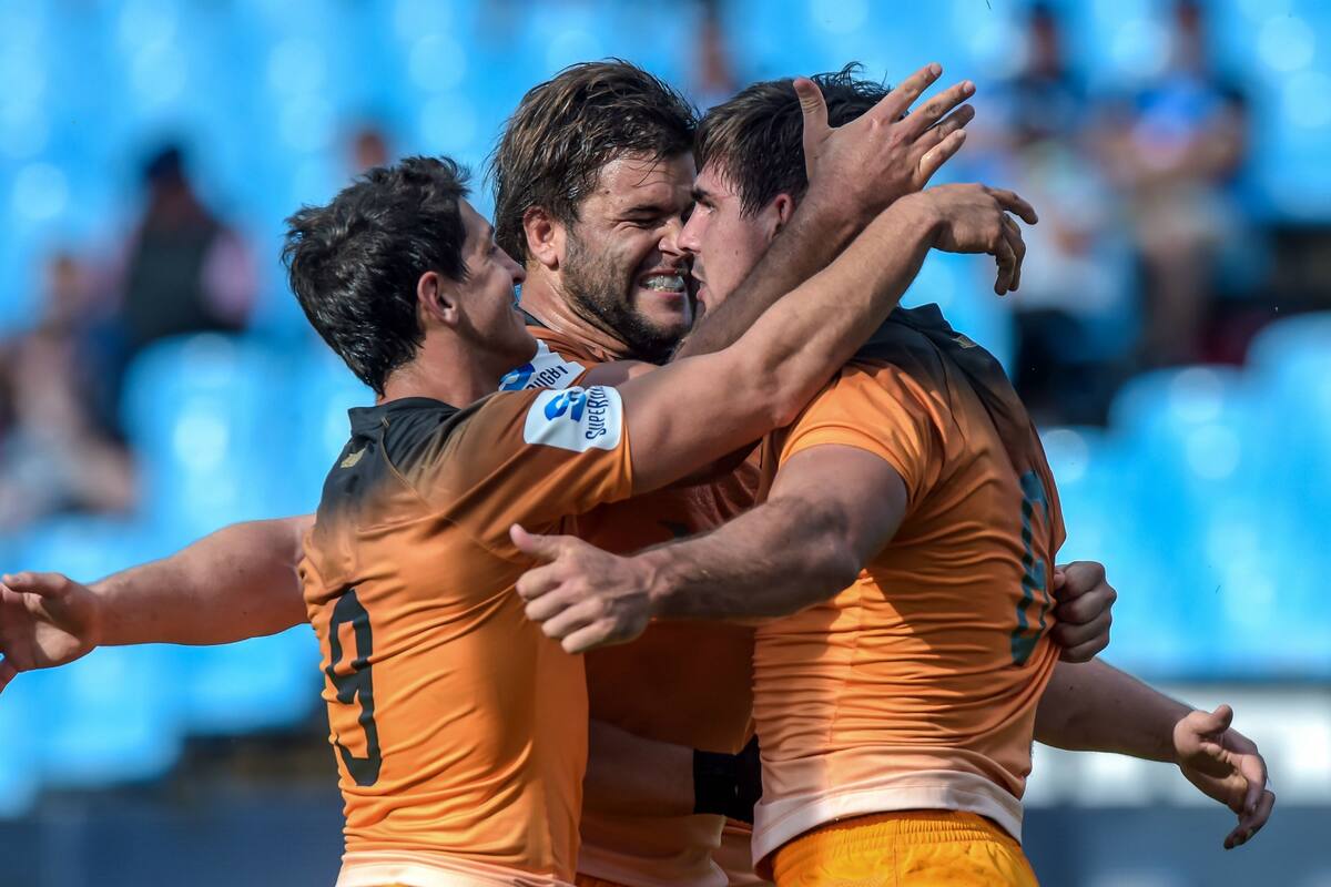 Jaguares, en el festejo del try de Pablo Matera