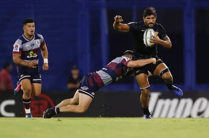 Jaguares, en un partido del Súper Rugby de este año. Imperial es uno de los sponsors que los acompaña