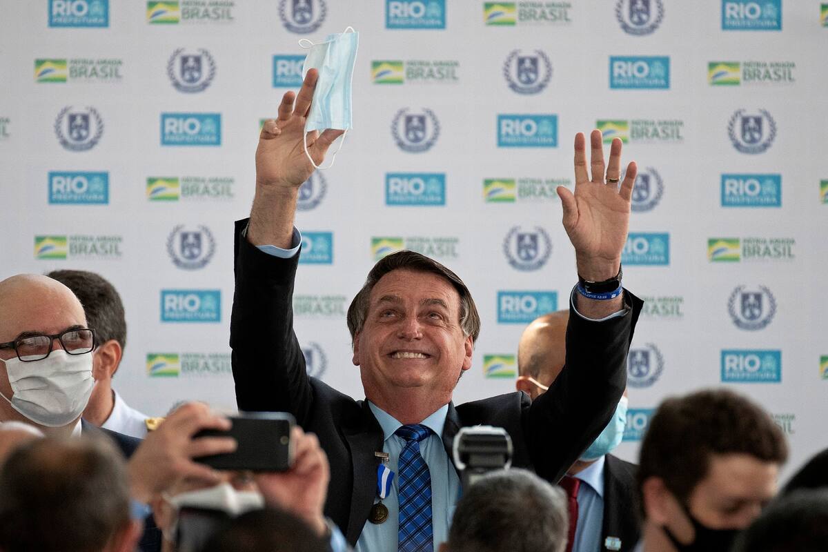 Jair Bolsonaro durante la inauguración de un centro educativo en General Abreu, Rio de Janeiro