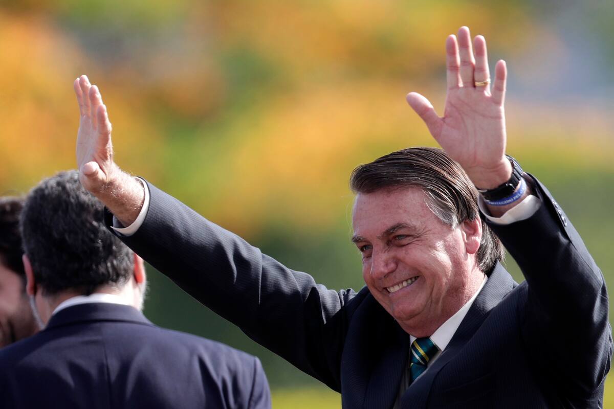 Jair Bolsonaro durante una ceremonia oficial en Brasilia