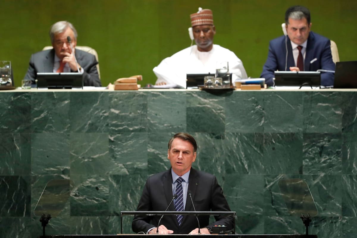 Jair Bolsonaro en la ONU: “Decir que el Amazonas es el pulmón del mundo no tiene sentido”