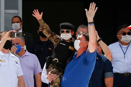 Bolsonaro, en un acto en el Planalto en plena crisis por el coronavirus