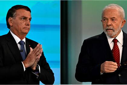 Jair Bolsonaro y Luiz Inácio Lula da Silva, antes del último debate