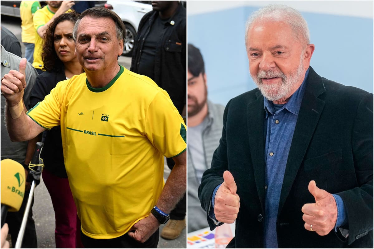 Jair Bolsonaro y Luiz Inacio Lula da Silva, el día de las elecciones 2022 en Brasil