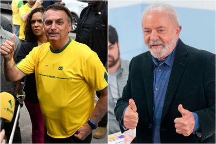 Jair Bolsonaro y Luiz Inacio Lula da Silva, el día de las elecciones 2022 en Brasil
