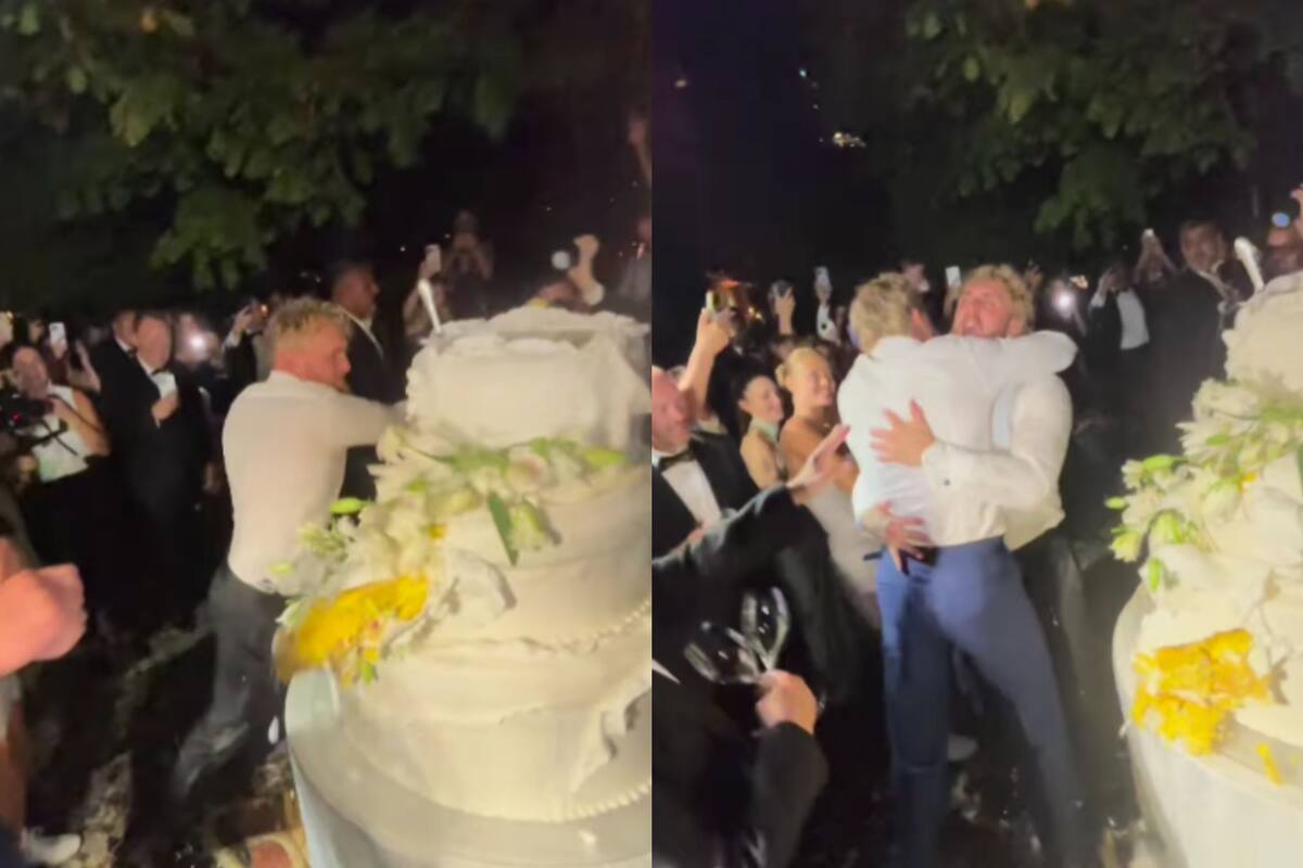 Jake Paul pelea contra un pastel de bodas (Instagram @jakepaul)