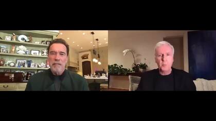 James Cameron en charla con Arnold Schwarzenegger