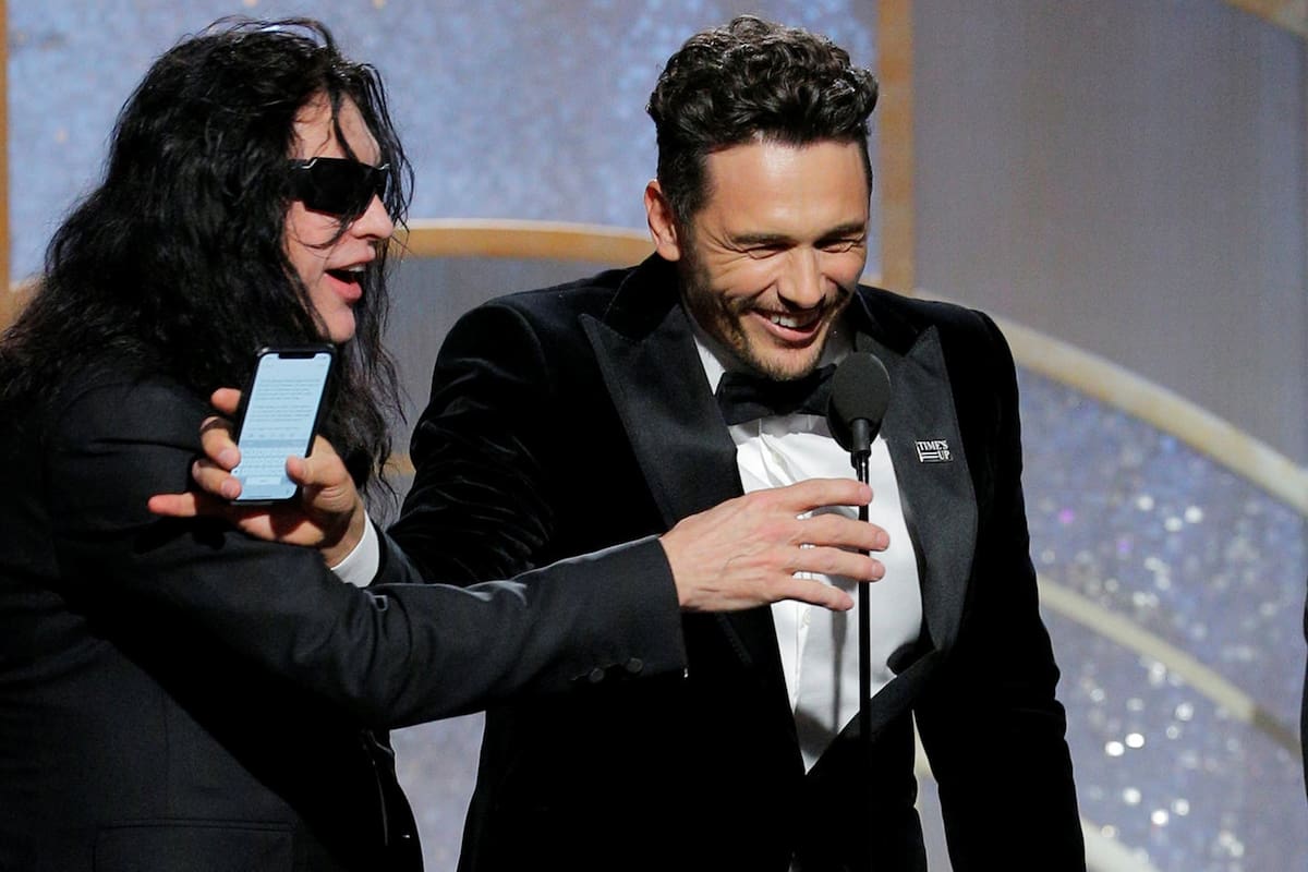 James Franco lo invitó a subir a Tom Wiseau, pero no quiso prestarle su micrófono