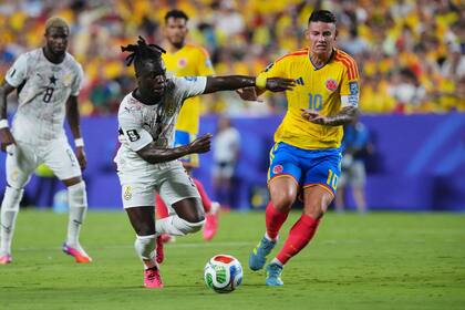 James Rodríguez, en acción ante Ghana, durante el último Mundial