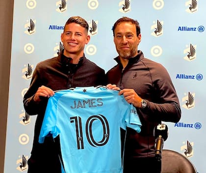 James Rodríguez, en la presentación de este viernes, como nuevo jugador de Minessota United