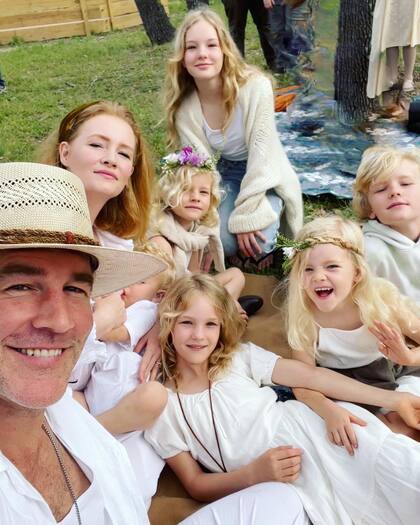 James van der Beek junto a su familia