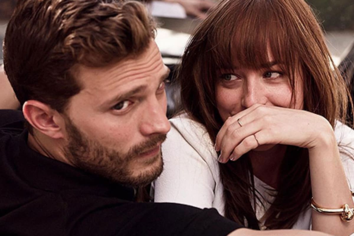 Jamie Dornan y Dakota Johnson como Christian Grey y Anastasia Steele