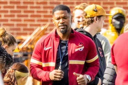 Jamie Foxx durante el rodaje del film de Netflix