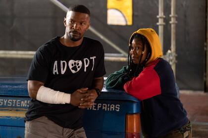 Jamie Foxx y Dominique Fishback en Proyecto Power