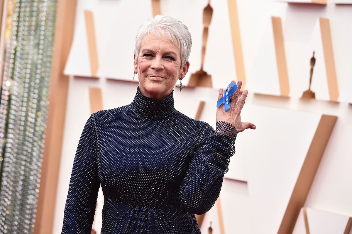 Jamie Lee Curtis llega a la ceremonia de los premios Oscar el domingo 27 de marzo de 2022 en el Teatro Dolby en Los Ángeles.