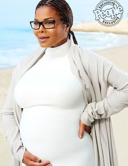 Janet Jackson y su pancita de cinco meses, gentileza Revista Peolple