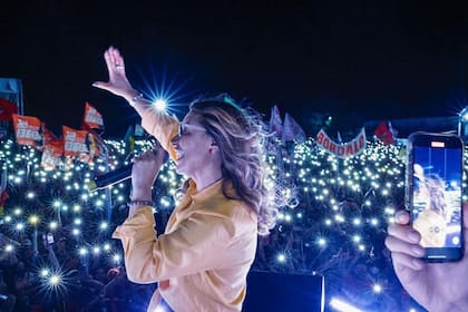 Janja en un acto preelectoral