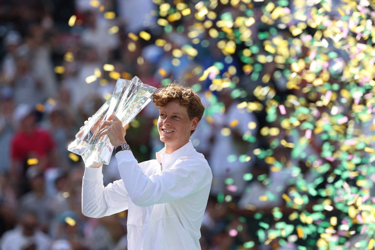 Jannik Sinner, campeón de Indian Wells con una performance impecable (Photo by MATTHEW STOCKMAN / GETTY IMAGES NORTH AMERICA / Getty Images via AFP)