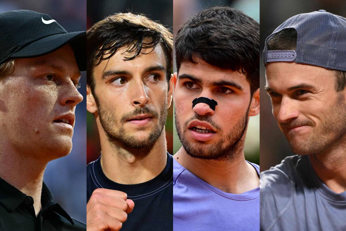 Jannik Sinner, Lorenzo Musetti, Carlos Alcaraz y Tommy Paul, los cuatro tenistas que sueñan con ganar el Masters 1000 de Roma 2025