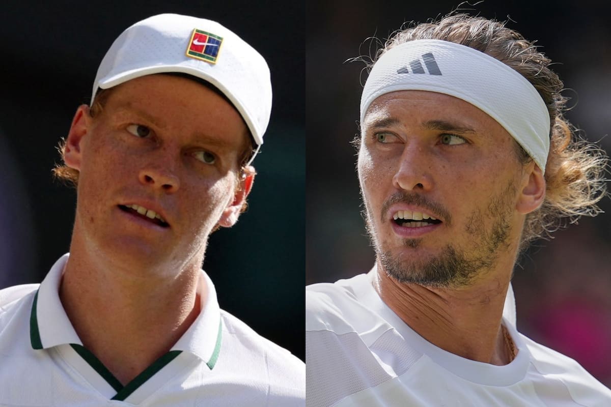 Jannik Sinner y Alexander Zverev se enfrentaron 14 veces en el circuito de la ATP; el historial favorece al italiano