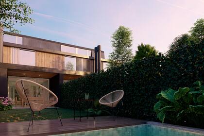 Jardín privado con pileta, galería y parrilla: una de los puntos fuertes del proyecto entre San Fernando y San Isidro.